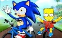 Bicicleta do Sonic e Bart