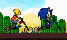 Corrida Simpson vs Sonic