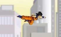 Goku defendendo a cidade