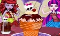 Tomar sorvete com as Monster High